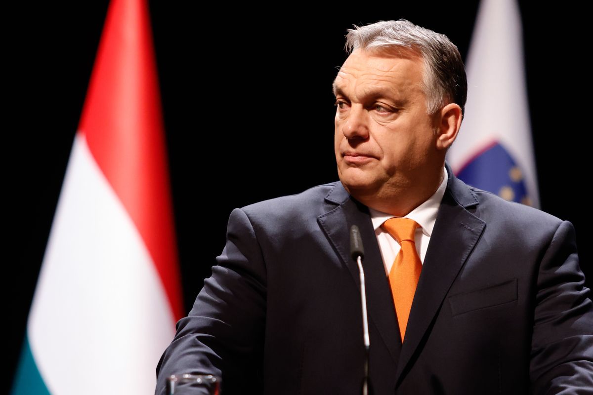 Nz. węgierski premier Viktor Orban (Photo by Luka Dakskobler/SOPA Images/LightRocket via Getty Images)
