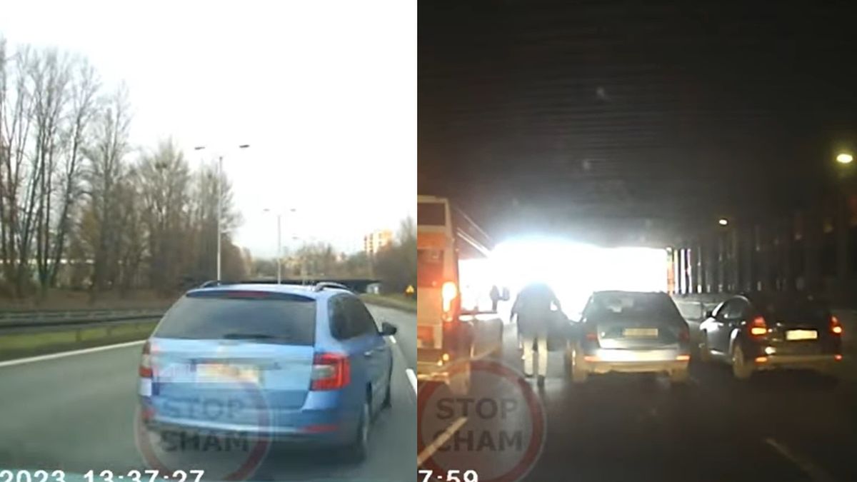 Autor nagrania trafił na klasycznego drogowego szeryfa