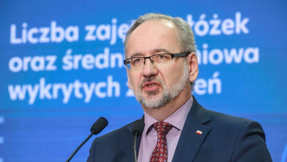 Konferencja prasowa ministr�w zdrowia i edukacji09.02.2022 Warszawa Konferencja ministra zdrowia i ministra edukacji nt biezacych decyzji rzadowych ws. sytuacji epidemicznej w kraju  fot. Andrzej Iwanczuk/REPORTER
n/z: Adam NiedzielskiAndrzej Iwanczuk/REPORTER