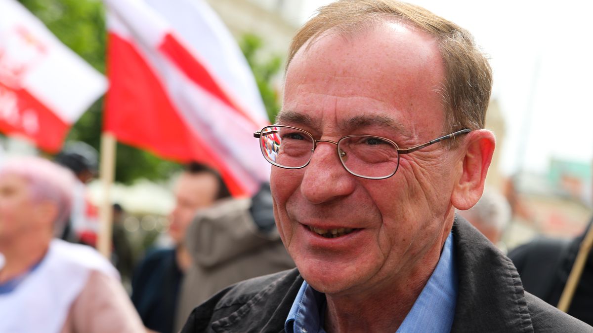 Mariusz Kaminski, a former PiS MP and candidate for the European Parliament, is participating in a large farmers' protest with the slogan 'Down with the Green Deal' on the streets of Warsaw, Poland, on May 10, 2024. Farmers have been protesting for several months in Poland, and as part of their demonstrations, they are driving their tractors through city streets in large numbers, causing traffic disruptions. They are protesting against the influx of products from Ukraine into the Polish market and the European Green Deal, which is a set of European Union initiatives aimed at achieving climate neutrality by 2050. Hunters and transporters are showing their support for the farmers during the protest. A significant march is taking place through the streets of Warsaw, culminating in front of the Sejm of the Republic of Poland. Protesters are collecting signatures for a nationwide referendum on the European Union's climate policy during the demonstration. (Photo by Klaudia Radecka/NurPhoto via Getty Images)