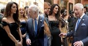 George Clooney i Amal z odkrytymi ramionami brylują na przyjęciu u króla Karola III