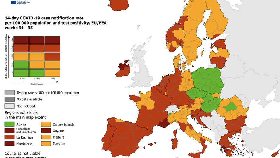 Najnowsza mapa została zaktualizowana 9 września 2021 roku