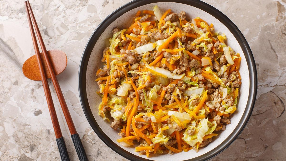 Egg roll in a bowl