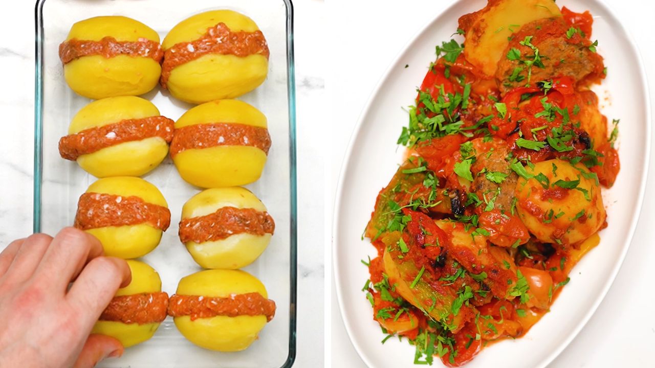 Weź ziemniaki, mięso mielone i połącz je w ten sposób. Lepszy obiad z piekarnika nie istnieje