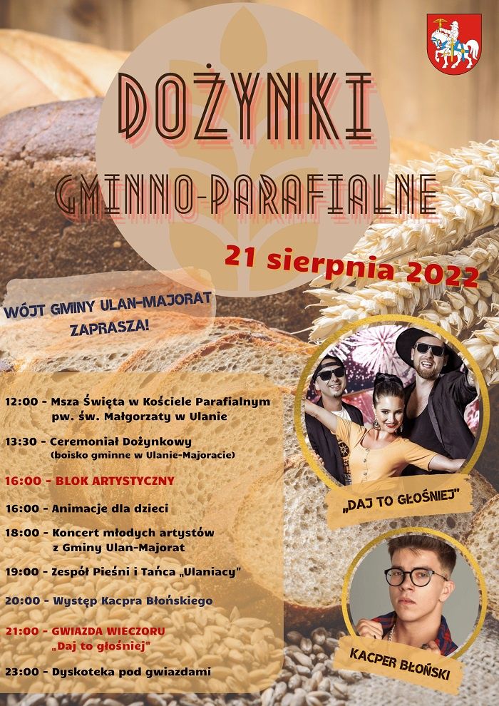 Dożynki Gminy Ulan-Majorat 2022 - program