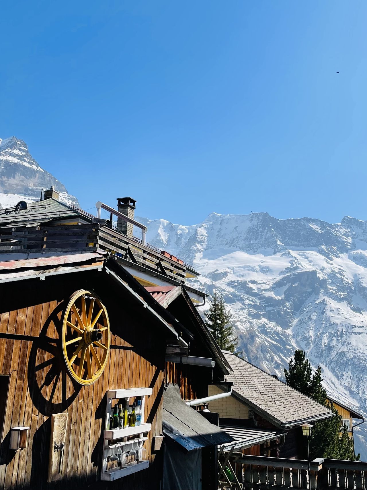 Mürren in Switzerland is a charming village located at an altitude of over 1600 meters above sea level.