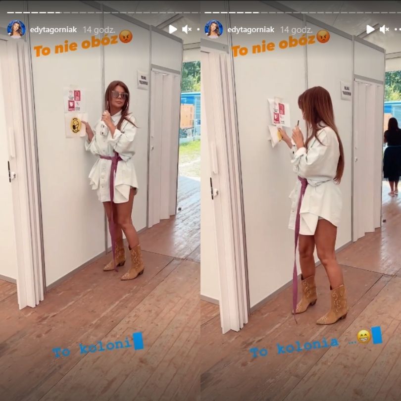 Edyta Górniak tłumaczy się z zerwania plakatu z nakazem noszenia maseczek