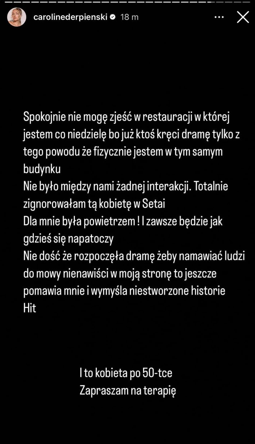Caroline Derpienski uderza w Anetę Glam