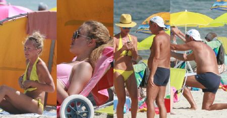 Beztroskie wakacje Englertów w Juracie: opalanie topless, lektura i pamiątkowe fotki (ZDJĘCIA)