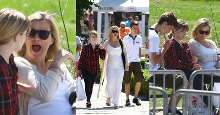 "Skromne" wakacje Moniki Zamachowskiej w Sopocie: tournee po tanich sieciówkach, lody z dziećmi w parku i nocleg w luksusowym hotelu (ZDJĘCIA)