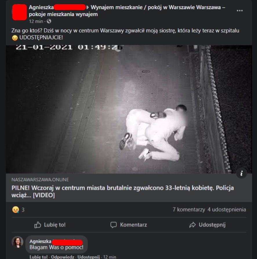 Oszustwo na Facebooku