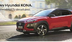 Hyundai Kona reklamowany hasłem "Ty prowadzisz. Ty decydujesz"