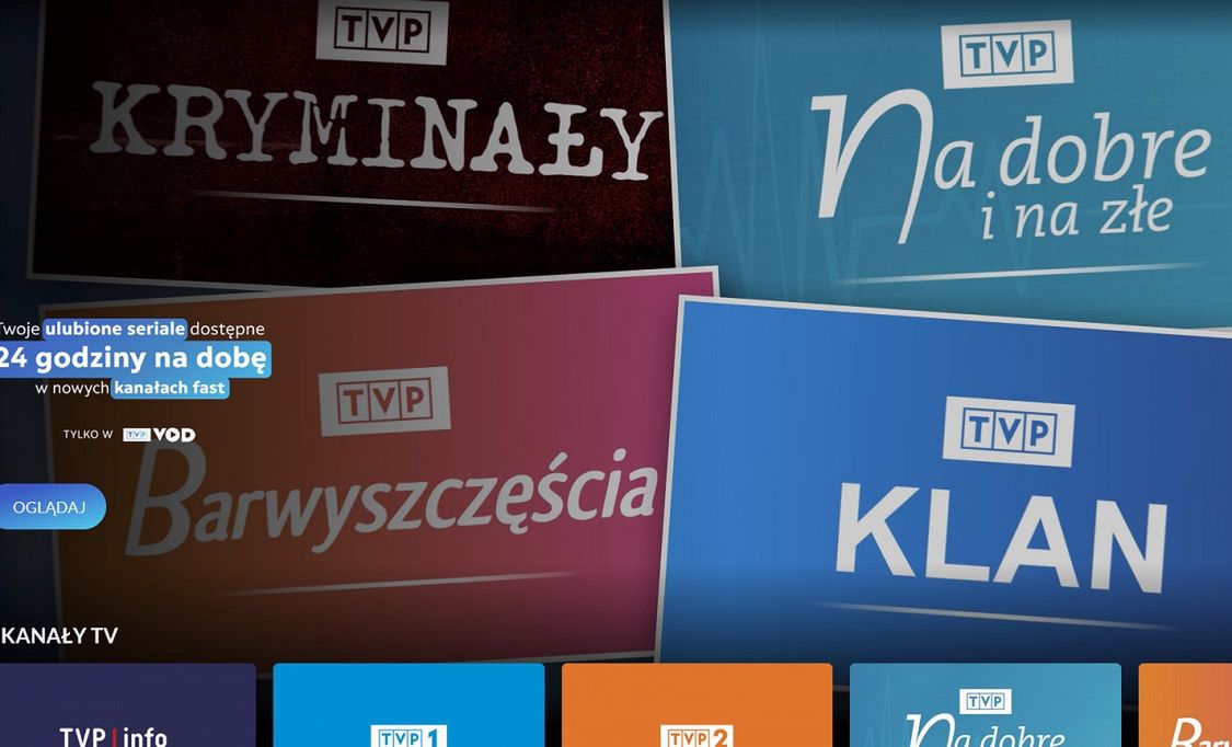"Barwy szczęścia" i "Klan" na okrągło. TVP z nowymi stacjami FAST