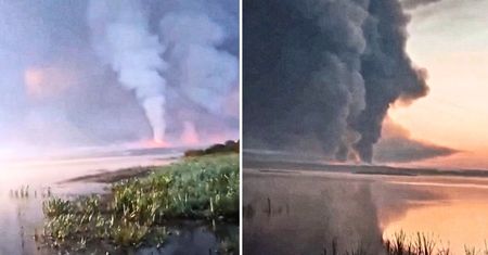 Brawurowy atak na terenie Rosji. Potężne kłęby dymu nad składem broni