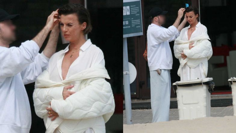 Katarzyna Sokołowska pozuje w sesji zdjęciowej w Sopocie