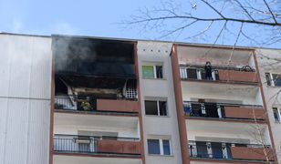 Poznań. Osiedle Kopernika: pożar w wieżowcu