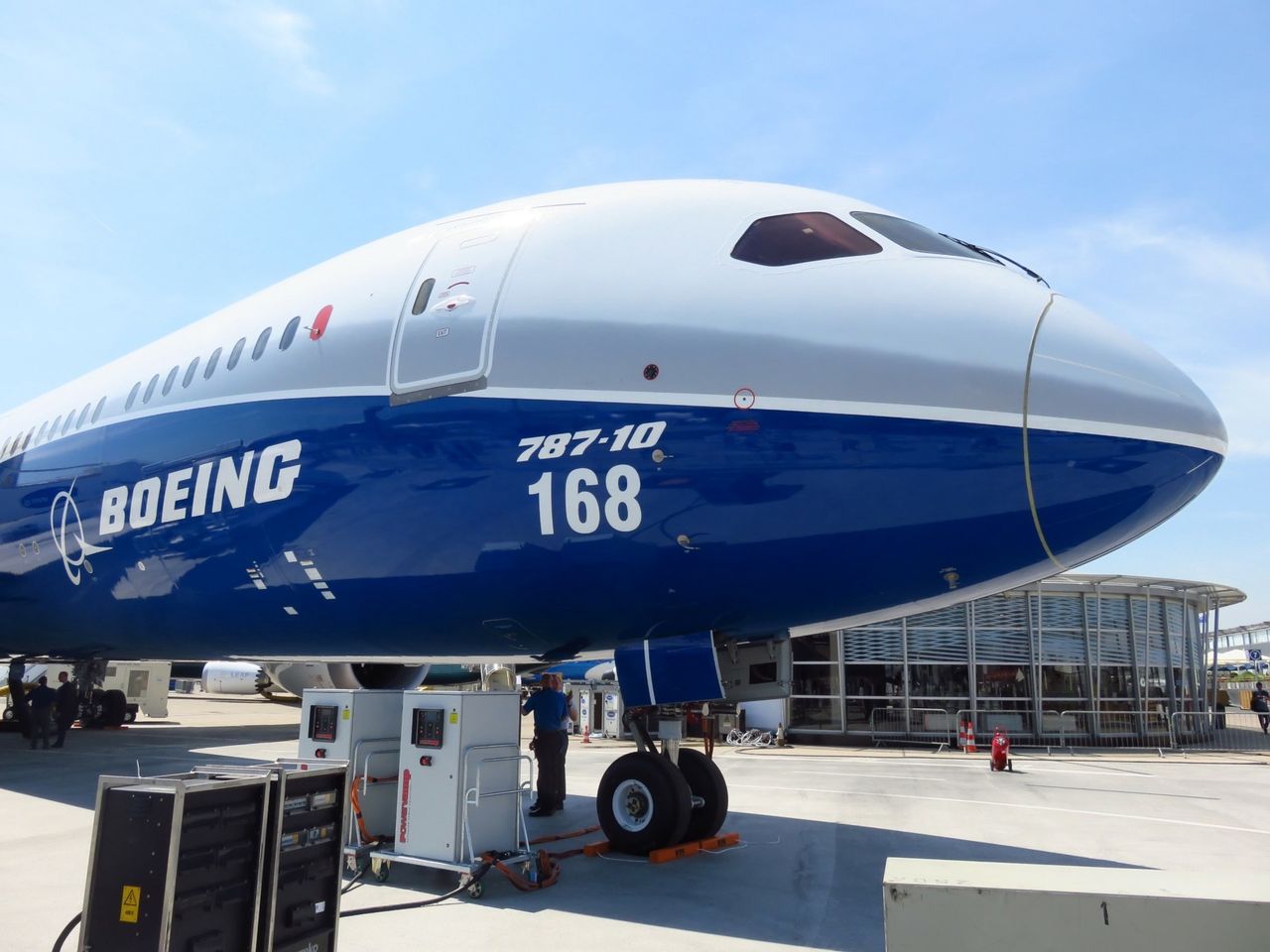 Boeing airplane at the airport