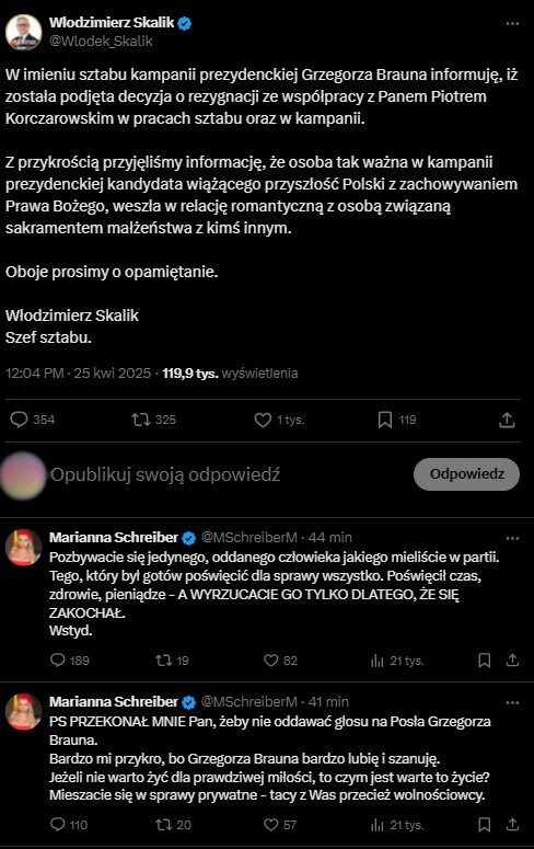 Nowy ukochany Schreiber stracił przez nią pracę