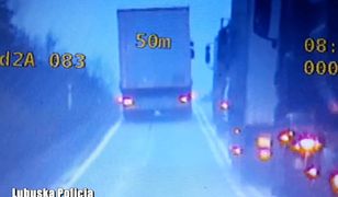 Ten manewr mógł skończyć tragedią. Kierowcy tira grozi nawet 30 tys. zł kary