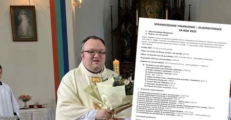 Pokazał sprawozdanie finansowe parafii. Oto kwota na utrzymanie proboszcza