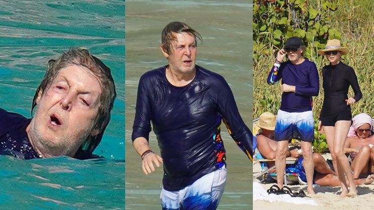 79-letni Paul McCartney i jego żona Nancy Shevell taplają się w Morzu Karaibskim