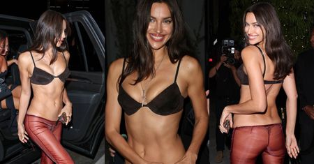 Irina Shayk imprezuje po pokazie Victoria's Secret w SAMYM STANIKU i prześwitujących spodniach (ZDJĘCIA)