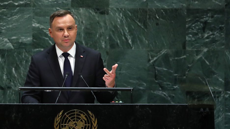 Prezydent Andrzej Duda przemawia na forum ONZ.