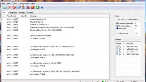 Cerberus FTP Server ? czyli tworzymy własny serwer 1