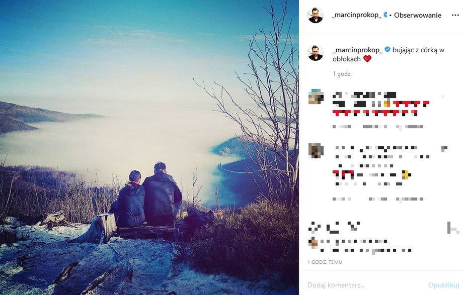 Marcin Prokop z córką