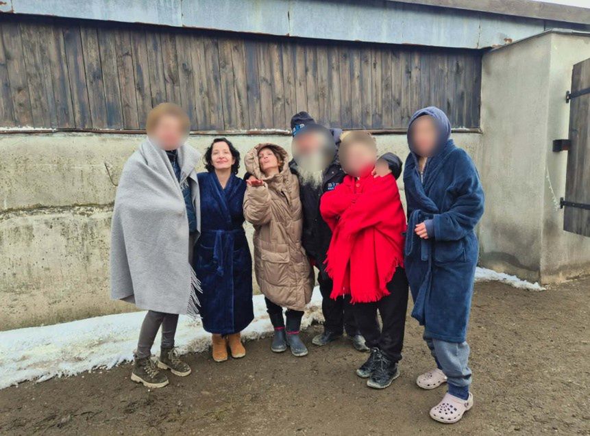 Basia Hrabowska i Magda Majtyka na planie filmu Jana Holoubka