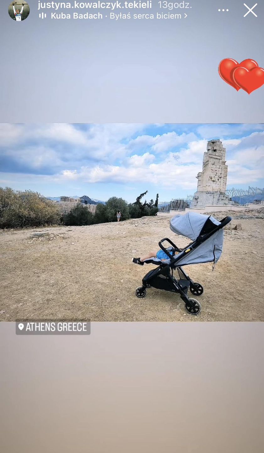 Justyna Steczkowska eksploruje Ateny z synkiem