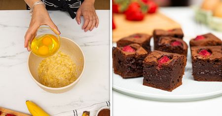 Weź banana, jajko i kakao. Pyszne brownie zrobisz w 2 minuty