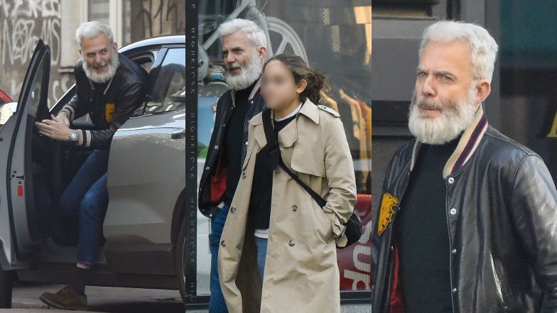 Brodaty Hubert Urbański spotkał się z córką