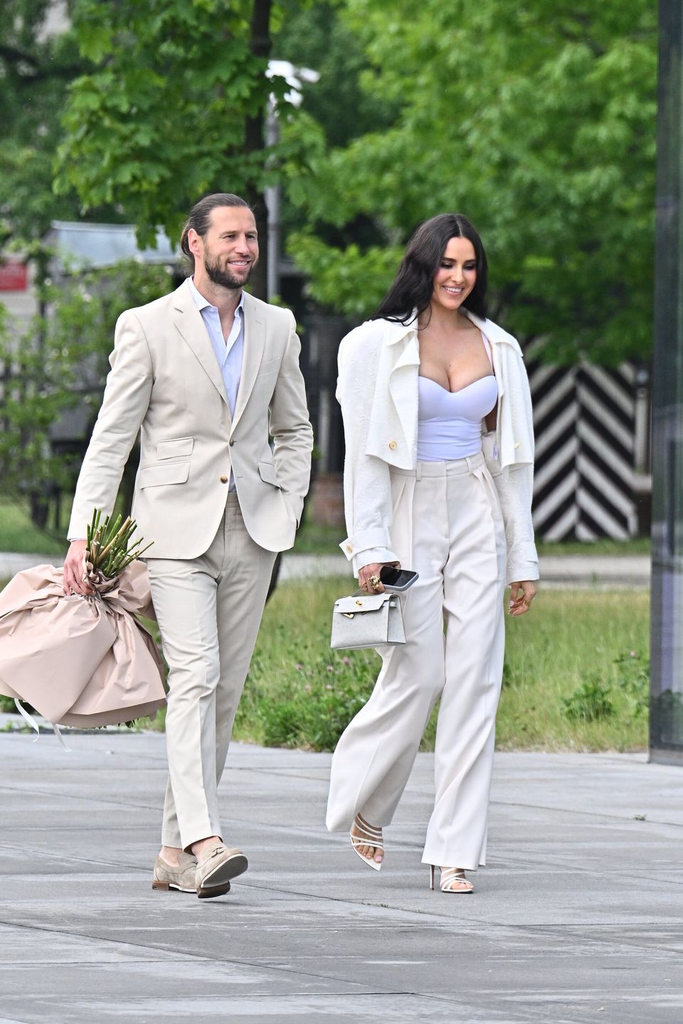 Grzegorz Krychowiak i Celia Jaunat