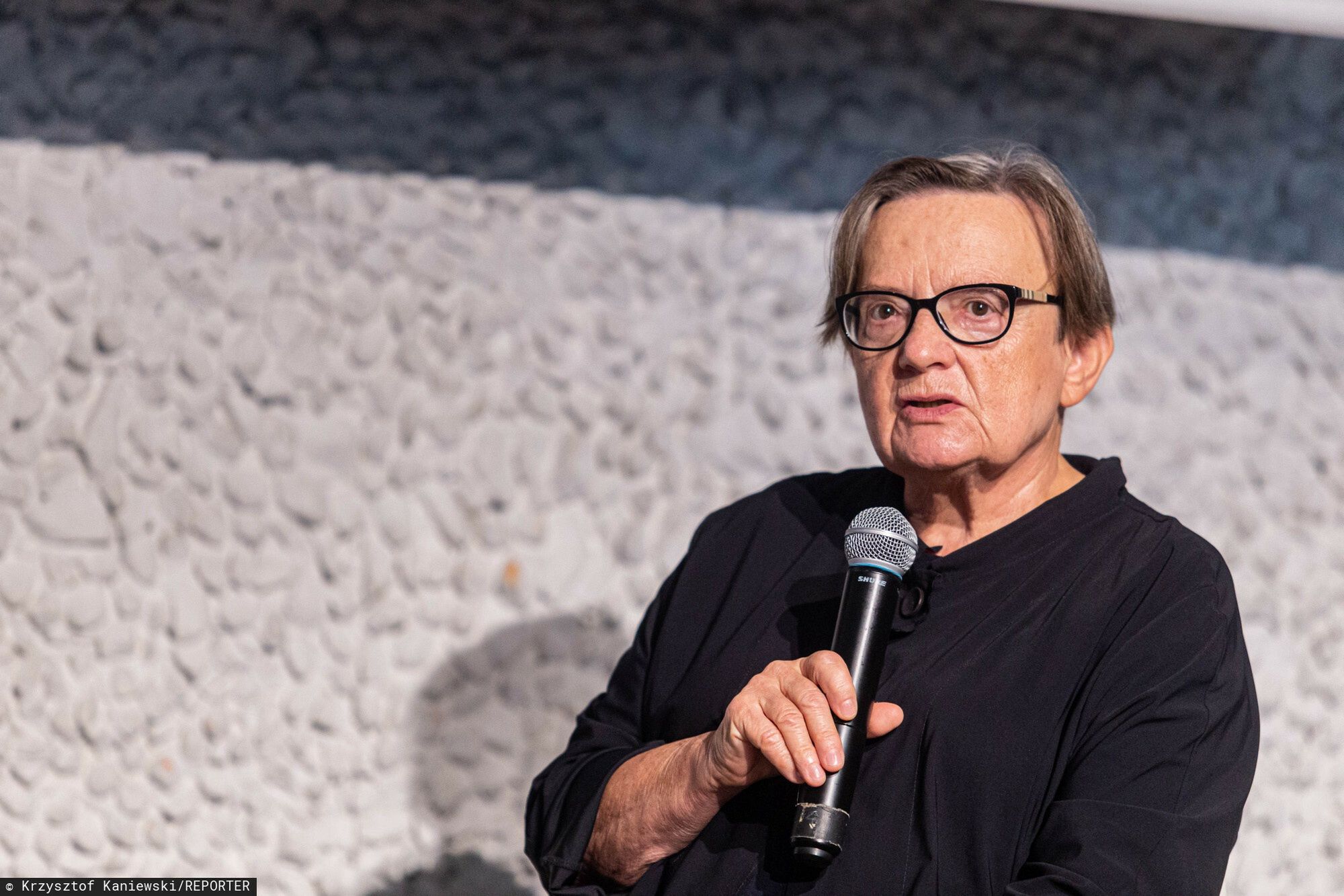 Agnieszka Holland krytykuje polski rząd.