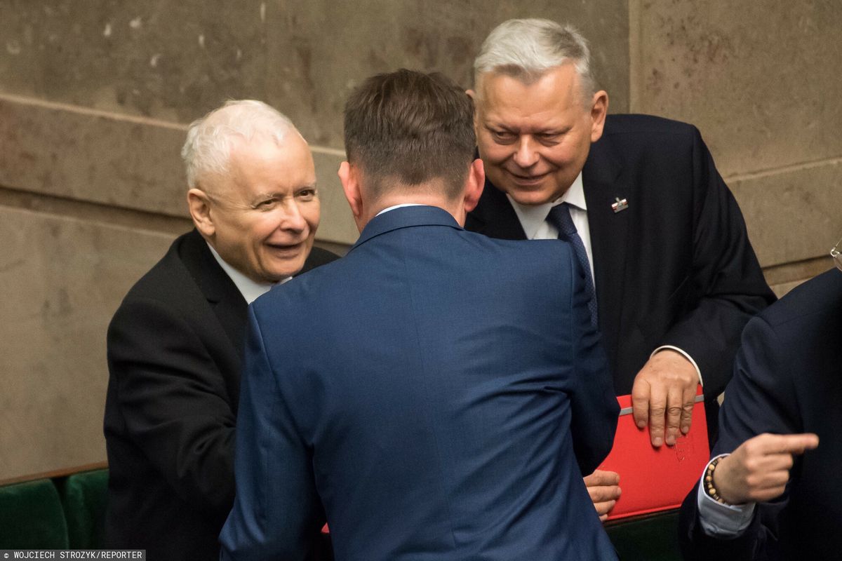 Jarosław Kaczyński i Marek Suski z PiS