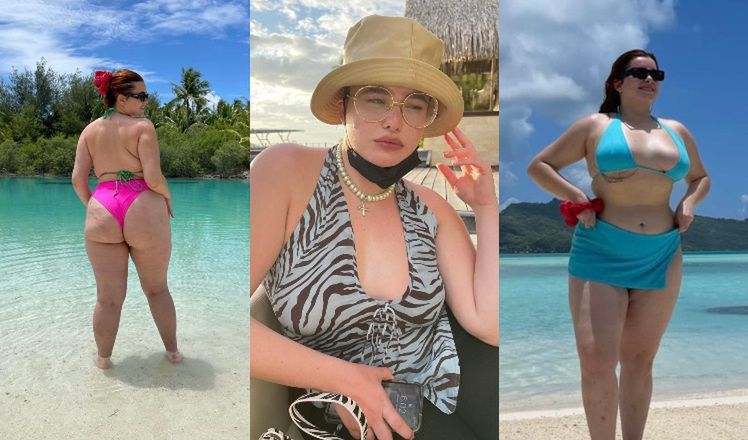 Barbie Ferreira z "Euforii" eksponuje swoje kształty w skąpych kostiumach podczas wakacji na Bora Bora (ZDJĘCIA)