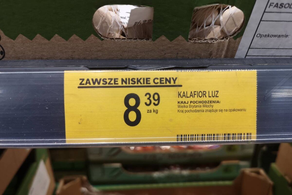 Biedronka cena kalafiora - 19.04.2024
