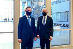 "3-4 minuty, na stojąco". Reporter zdradził kulisy spotkania Dudy z Bidenem