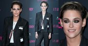 Chłopięca Kristen Stewart promuje film w garniturze Chanel