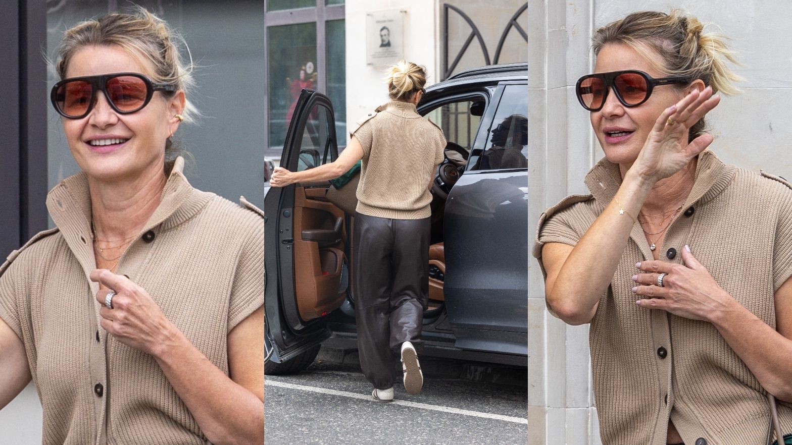 Małgorzata Kożuchowska ładuje się do Porsche 