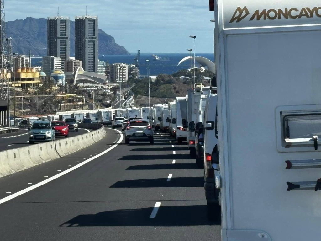 Zdjęcie z protestu kamperów w 2025 r.