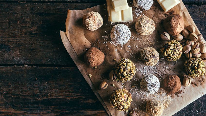 Domowej produkcji pralinki