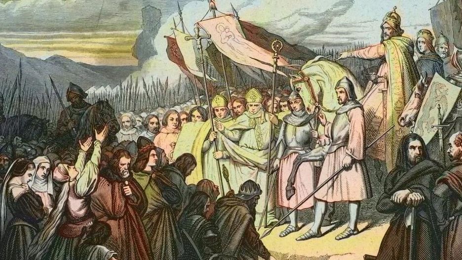 Karol Wielki przyjmuje chrzest Widukinda