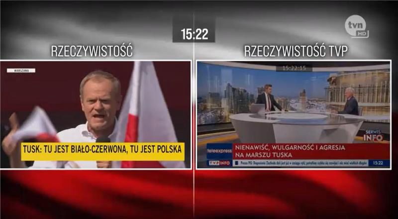 Telewizja Polska krytykowała marsz, nie pokazując go