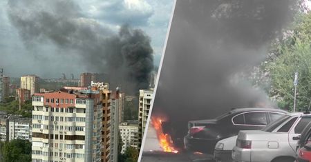 Donieck w ogniu. "Samochody wybuchają jeden po drugim"