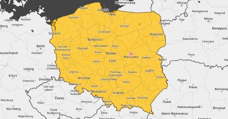 Alarm! Oznaczyli całą Polskę na żółto