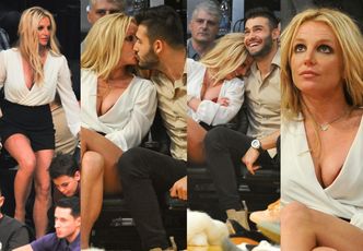 Dorodne piersi Britney przytulają się do nowego chłopaka na meczu koszykówki (ZDJĘCIA)