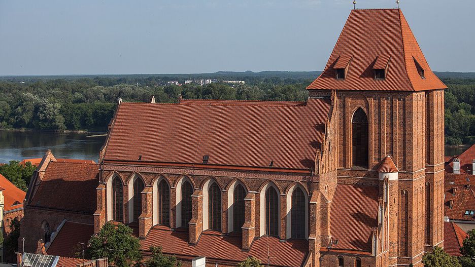 Toruń katedra widok z Ratusza