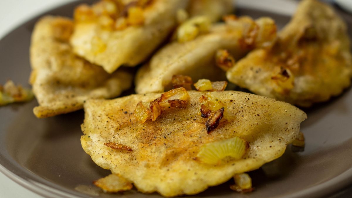 Pierogi z dynią i fetą